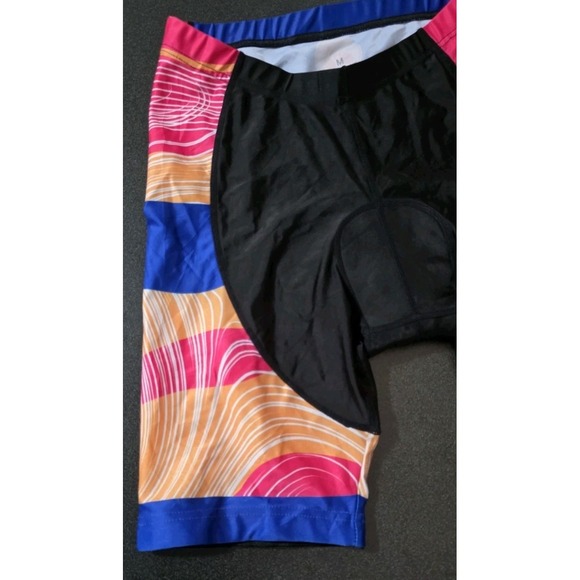 NEW Weimostar Women's Md Padded Cycling Shorts Pink Bird Athletic Biking - Picture 3 of 8